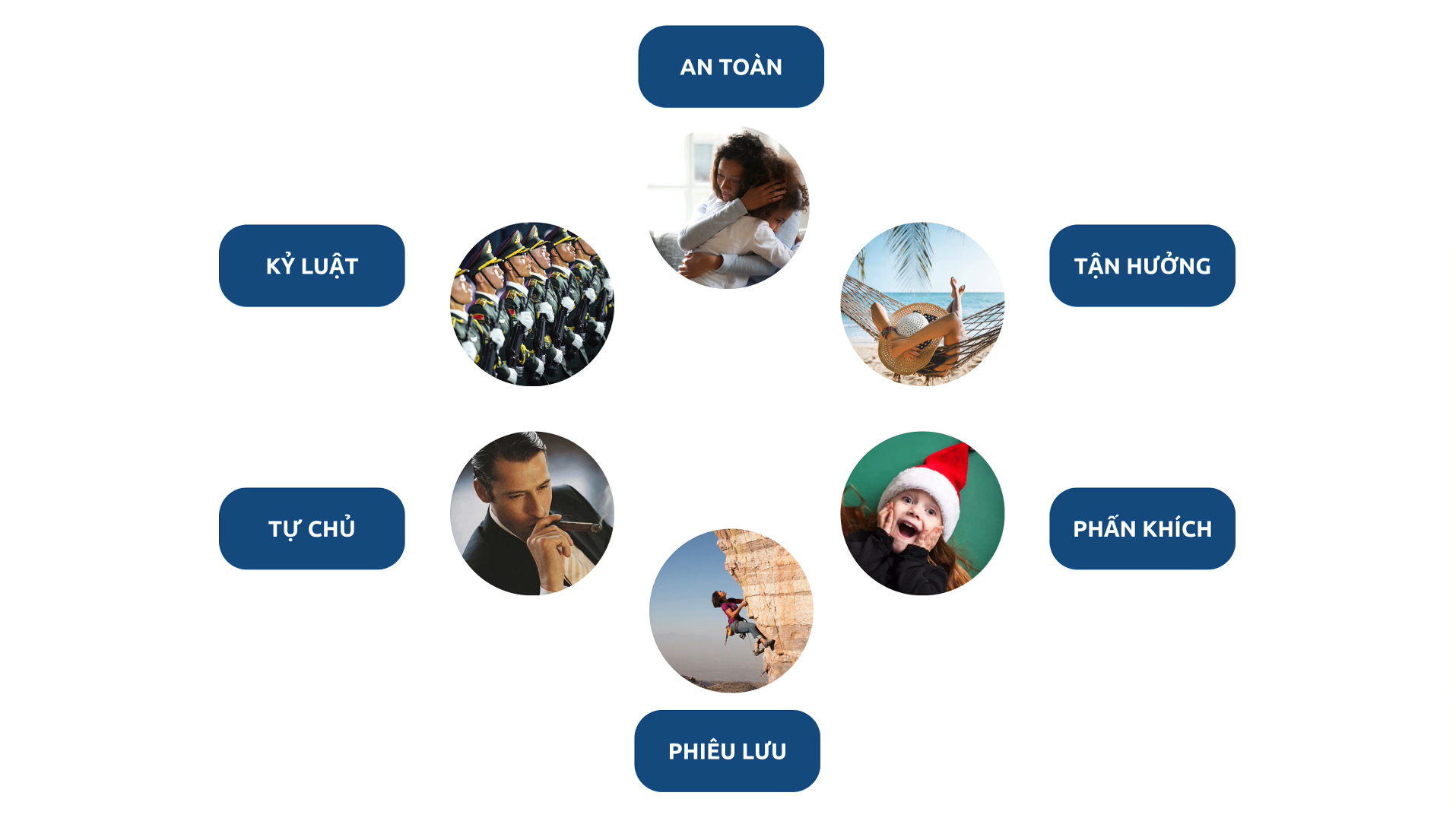 Bản đồ 6 động cơ ẩn – Hình ảnh được trích xuất từ tài liệu độc quyền của khóa học Neuro Marketing